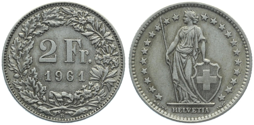 2 Franken 1961 B